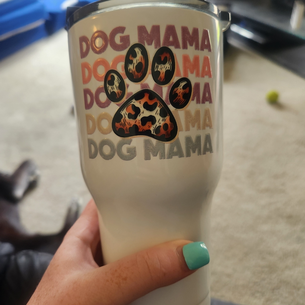 Dog Mama White Tumbler